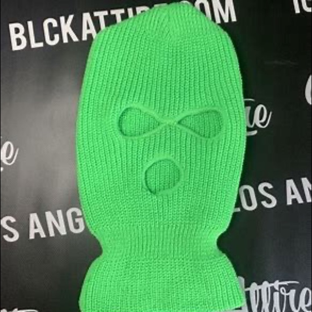 Green ski mask